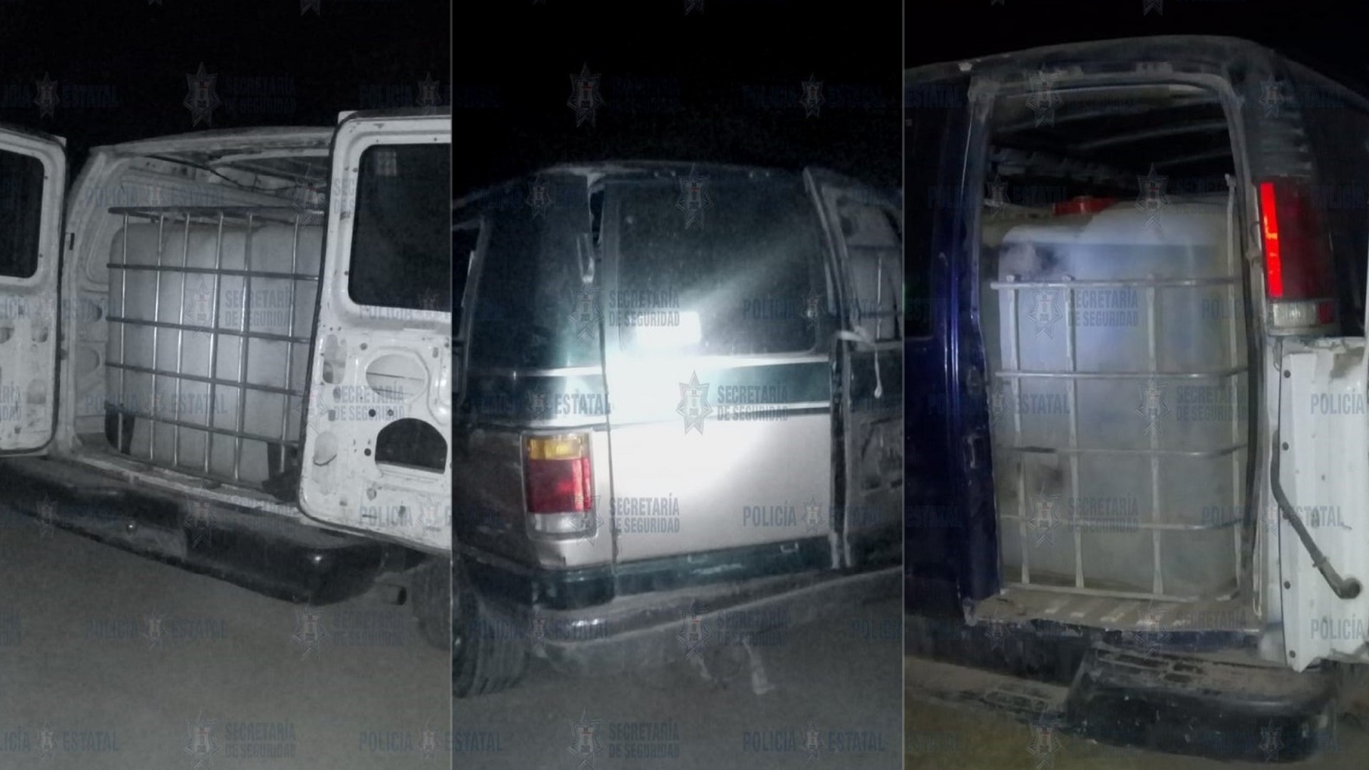 Aseguran toma clandestina de hidrocarburo en Acolman - camionetas-con-combustible-extraido-de-manera-ilegal-en-acolman