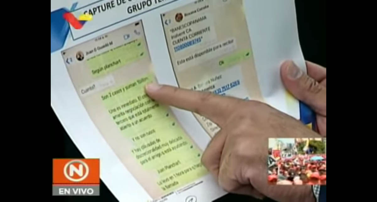 Maduro acusa a Guaidó de orquestar complot para asesinarlo - captura-de-conversaciones-de-whatsapp-de-supuesto-complot