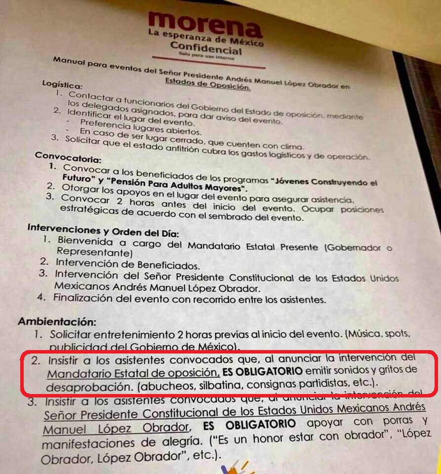 AMLO defenderá a gobernadores de abucheos - circular-sobre-abucheos