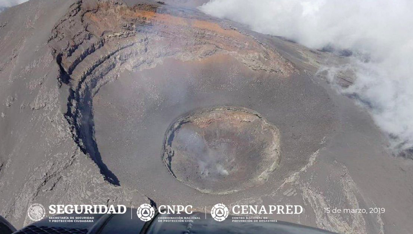 Confirman destrucción de domo 82 del Popocatépetl