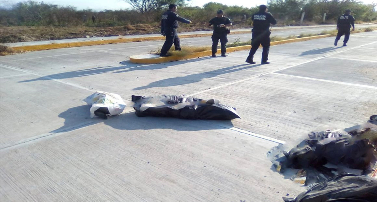 Tiran cuatro cadáveres dentro de bolsas de plástico en Oaxaca