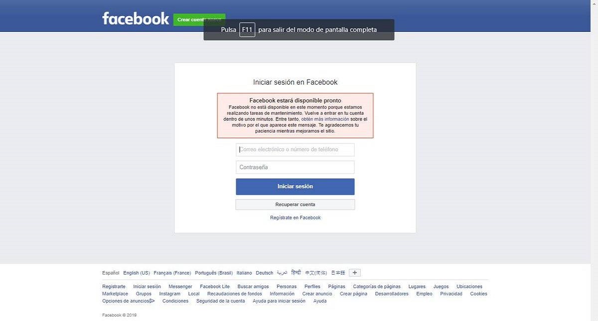 Fallan Facebook e Instagram a nivel mundial - entrar-a-facebook