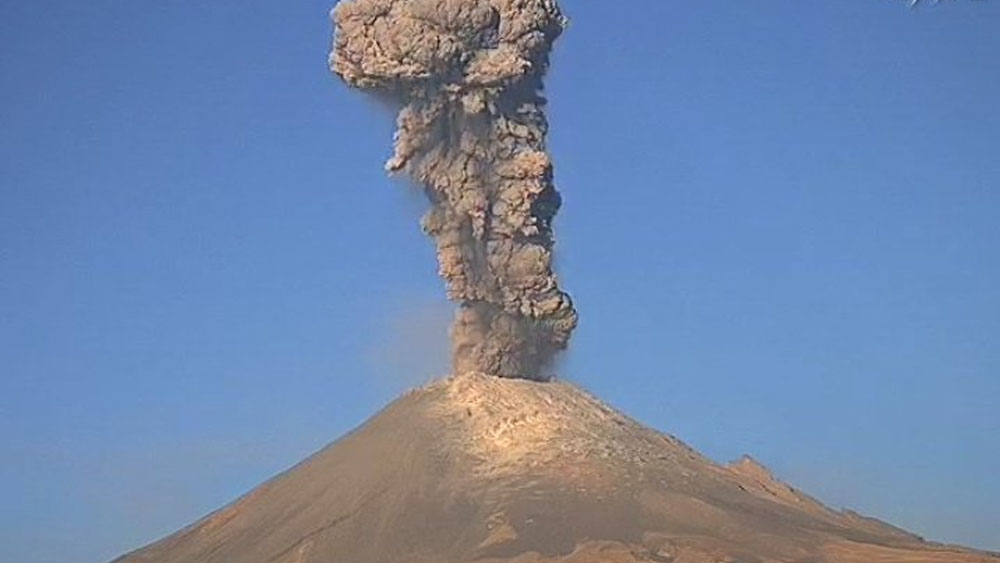 No prevén caída de ceniza del Popocatépetl en la Ciudad de México