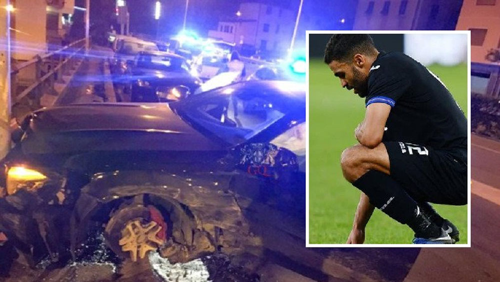 Futbolista francés ebrio choca tras huir de control policial