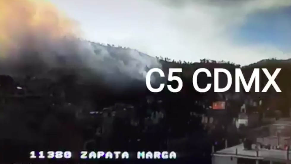 Se incendia pastizal en Cuajimalpa