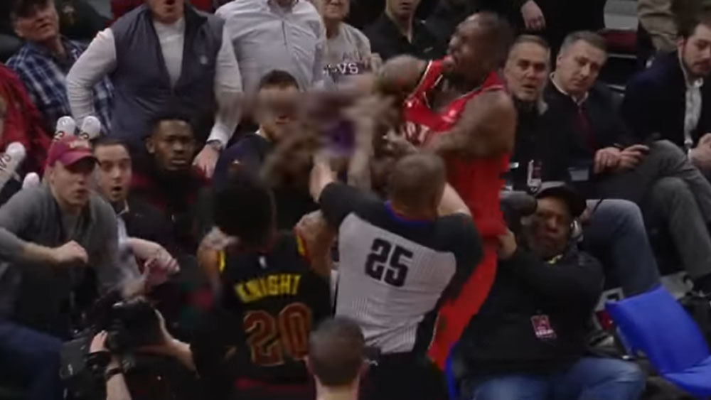 #Video Pelea entre jugadores de los Raptors y Cavaliers