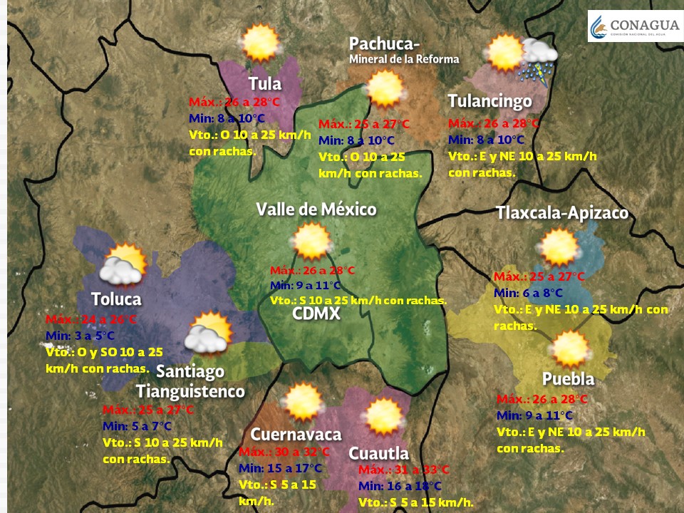 Frente frío 46 provocará vientos fuertes en el norte del país - pronostico-vdm-domingo-24-de-marzo