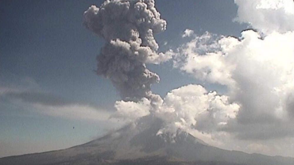 #Video Nueva explosión del volcán Popocatépetl