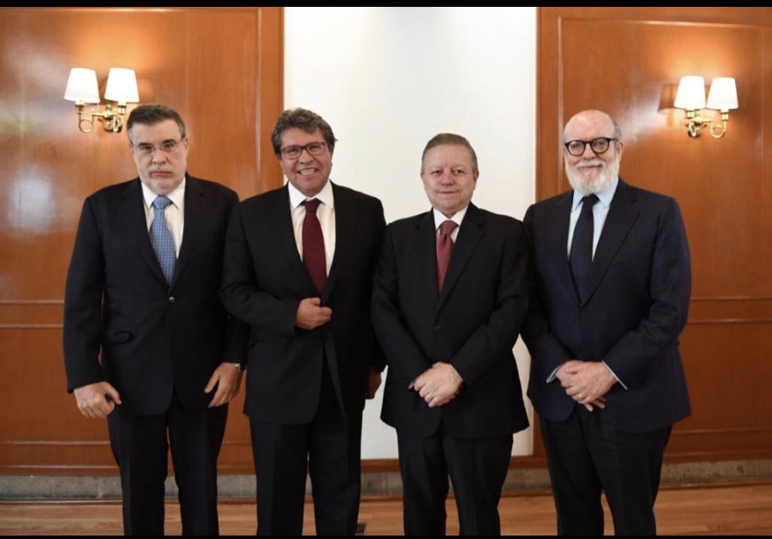 Arturo Zaldívar se reúne con Monreal, Scherer y Borrego Estrada