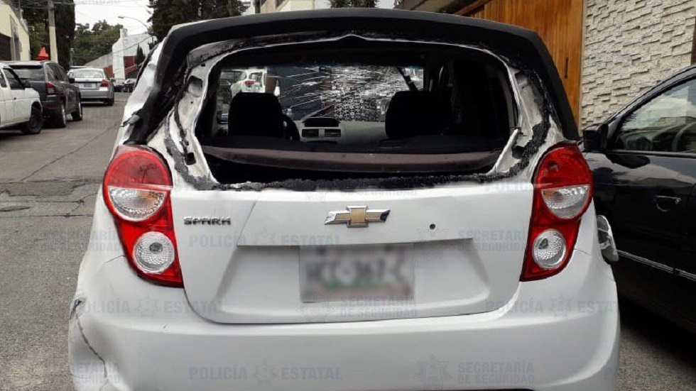 Detienen en Edomex a presuntos miembros de banda de asaltantes de Tepito - auto-en-el-que-viajaba-fidel-originario-de-jalisco