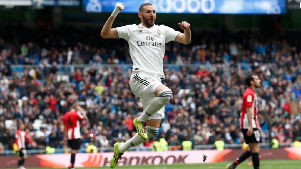 Real Madrid vence al Athletic de Bilbao con triplete de Benzema