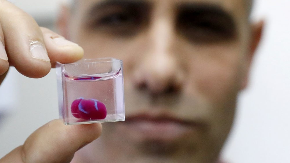 Científicos presentan corazón impreso en 3D a partir de tejidos humanos