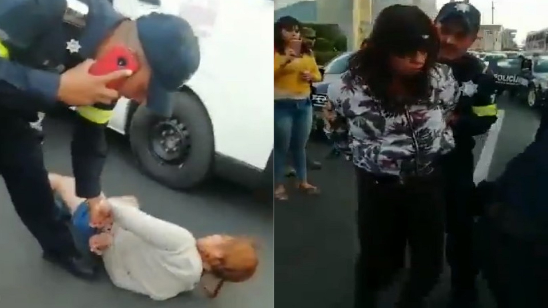 #Video Detienen in fraganti a tres asaltantes de combi en Ecatepec - detenidas
