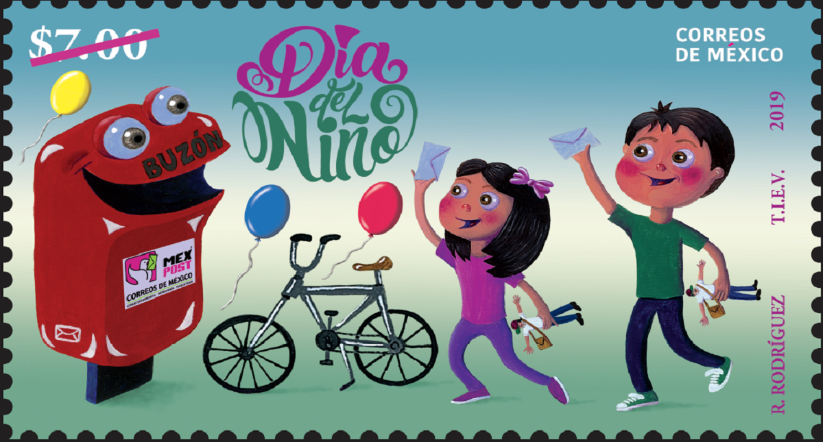 Sepomex lanza estampilla postal alusiva al Día del Niño