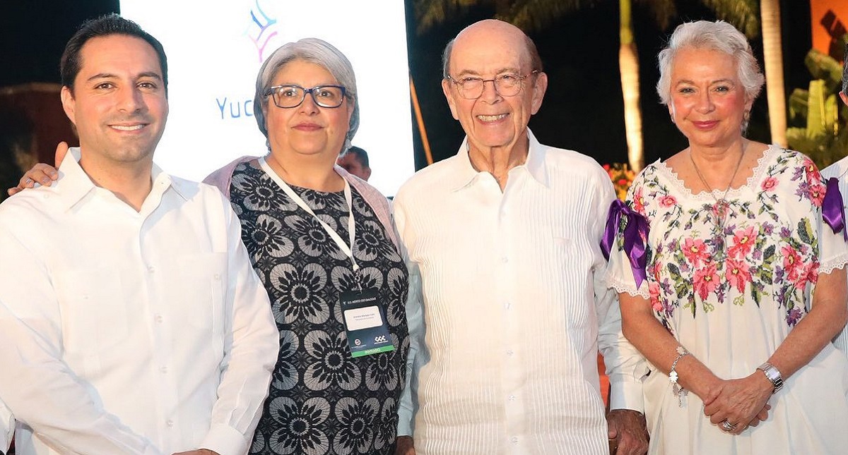 Inicia cumbre entre líderes y empresarios de México y EE.UU. en Yucatán - gobernador-de-yucatan-secretaria-de-economia-y-secretario-de-comercio-de-eeuu-y-secretaria-de-gobernacion