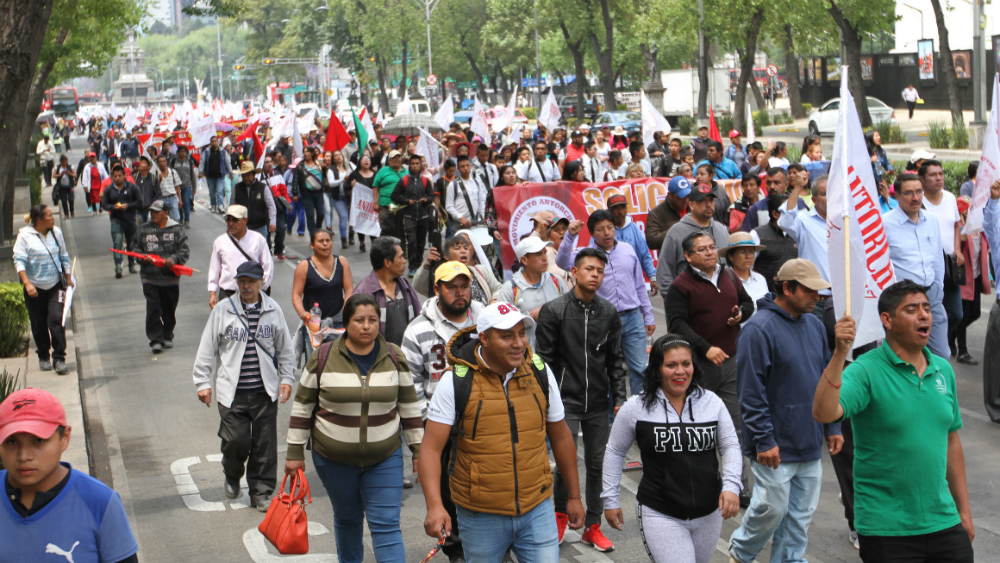 Cierran Antorchistas inmediaciones de Segob; anuncia marcha para el 30 de abril