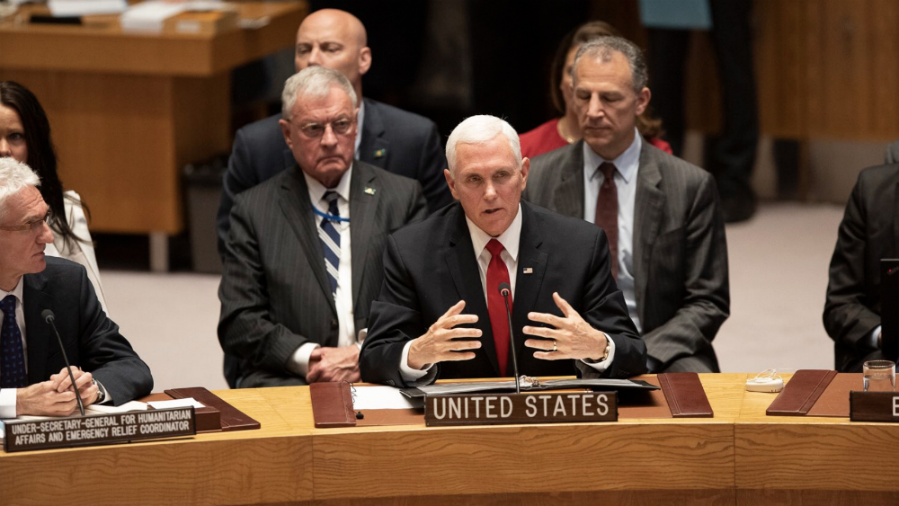 Pence pide a ONU que reconozca a Guaidó como presidente de Venezuela