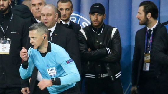 Suspenden tres partidos de Champions a Neymar por insultos a árbitro - neymar-champions-united