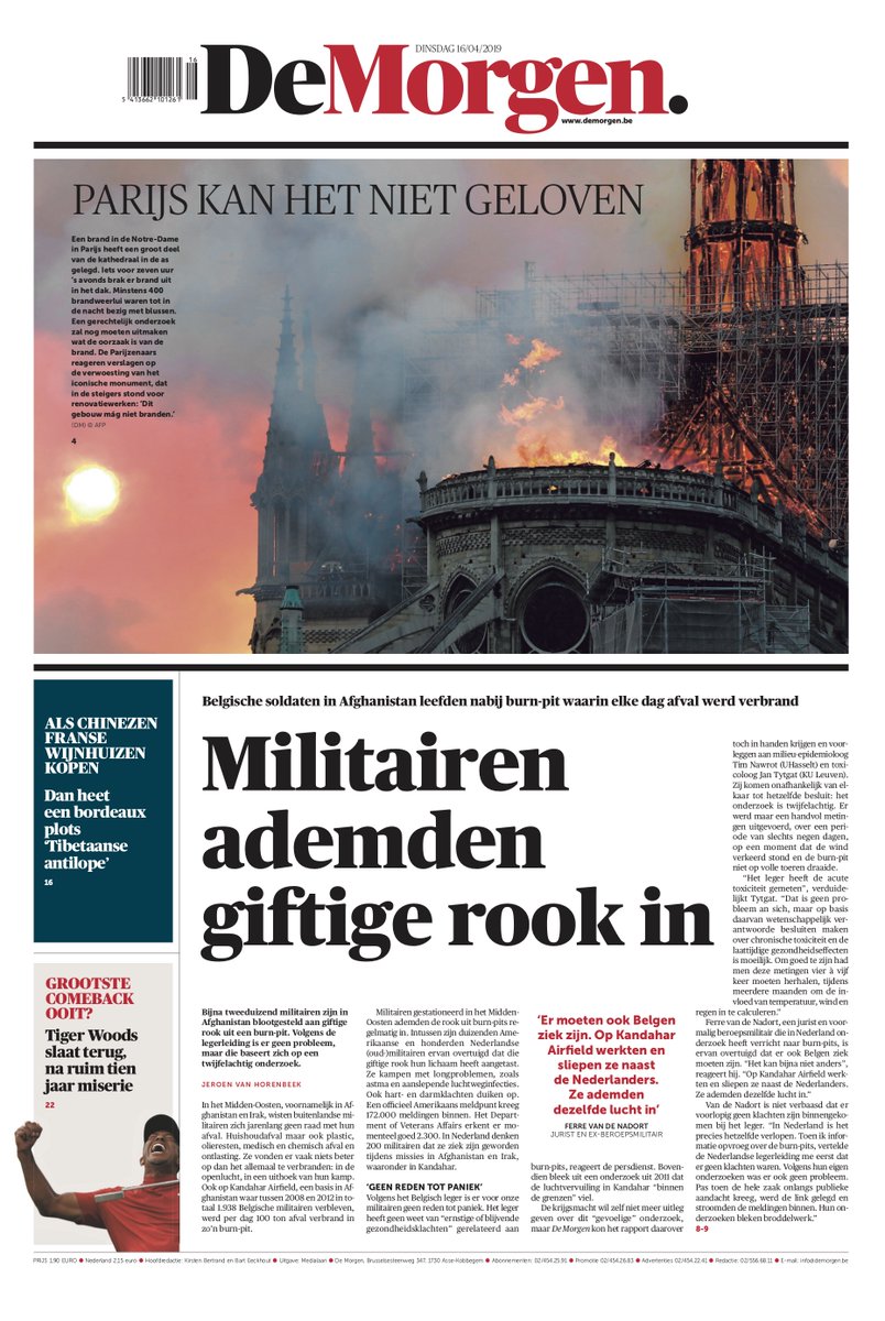 Las portadas de los medios tras el incendio en Notre-Dame - notre-dame-portadas-de-morgen