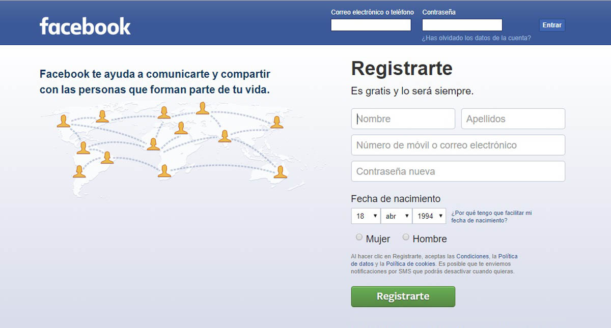 Facebook recopiló los contactos del e-mail de 1.5 millones de usuarios - pagina-principal-de-facebook