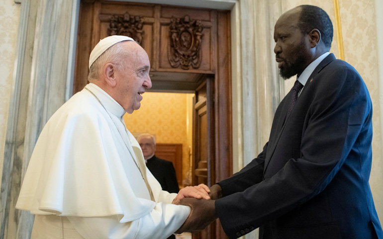 Papa reúne a presidente y a jefe rebelde de Sudán del Sur para retiro - papa-presidente-sudan-sur