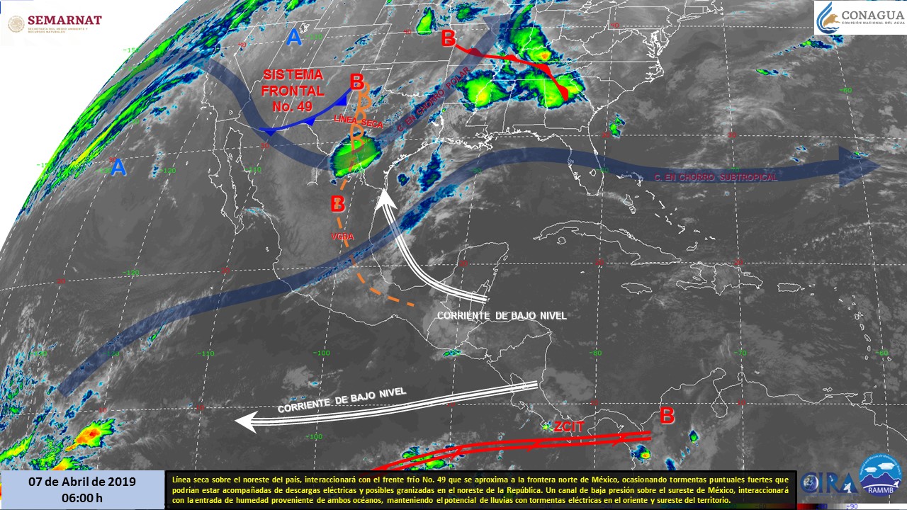 Línea seca provocará tormentas fuertes en el noreste del país - pronostico-del-tiempo-domingo-7