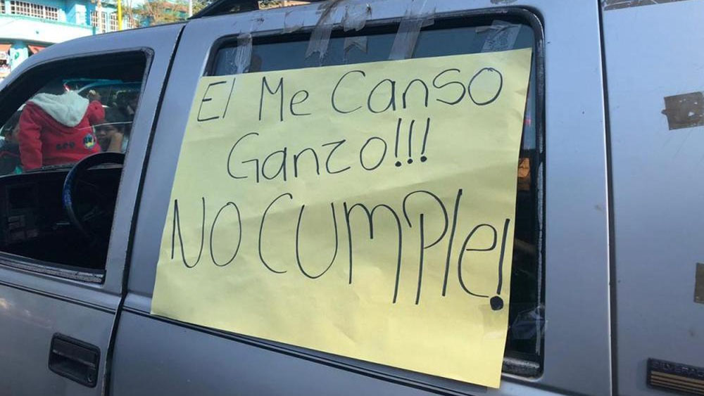 Protestas contra López Obrador en Uruapan