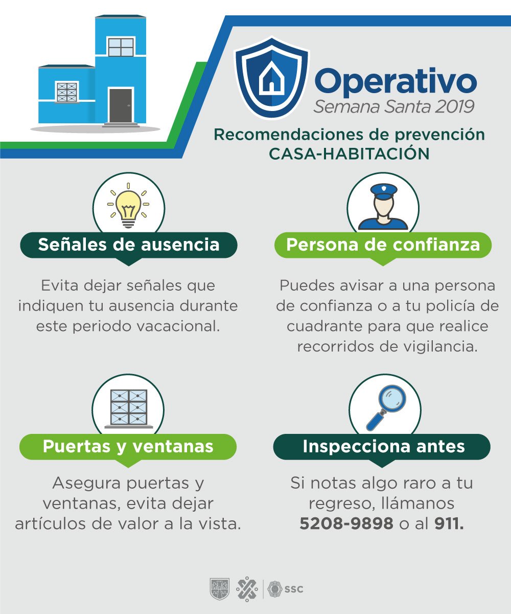 Casi 11 mil policías resguardarán la CDMX durante Semana Santa - recomendaciones-contra-el-robo-a-casa-habitacion