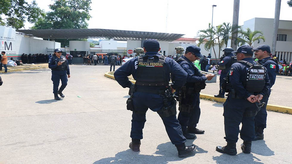 Migrantes haitianos y africanos protestan en Tapachula, Chiapas