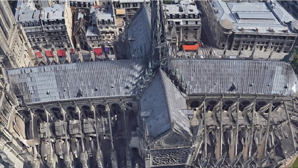 El antes y el después de Notre-Dame tras incendio en fotos - vista-aerea