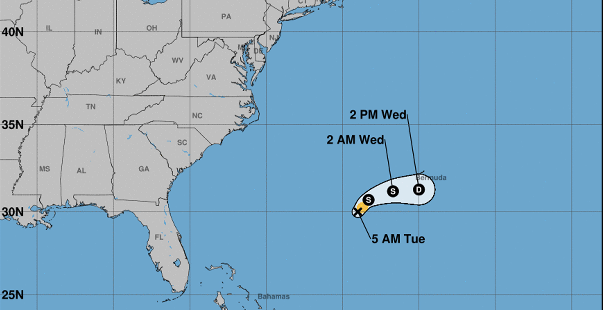 ‘Andrea’ se degrada a depresión subtropical
