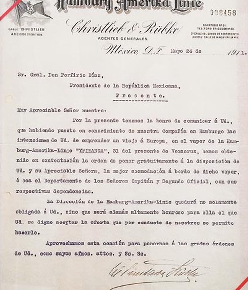 Veracruz vio partir a Porfirio Díaz al exilio - carta-a-porfirio-diaz