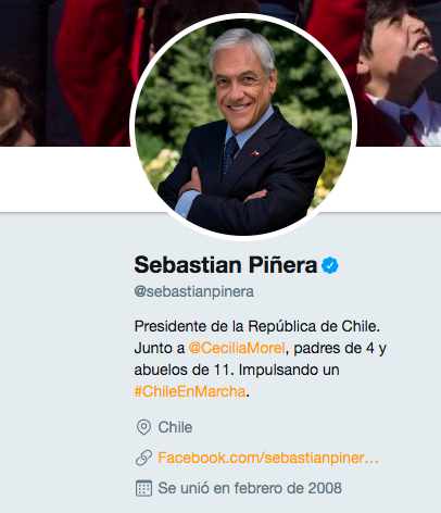 Los 10 presidentes latinoamericanos más populares en Twitter - chile