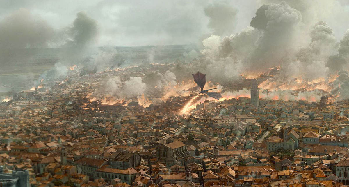 Las teorías sobre el final de Game of Thrones - daenerys-montando-a-drogon-para-quemar-kings-landing