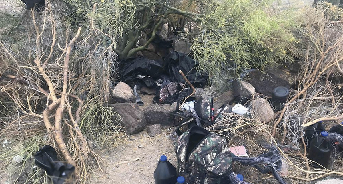 Desmantelan campamento clandestino con 110 kilos de mariguana en Sonora
