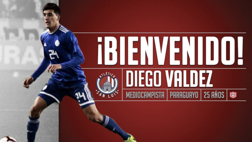 Atlético San Luis anuncia contratación del paraguayo Diego Valdez