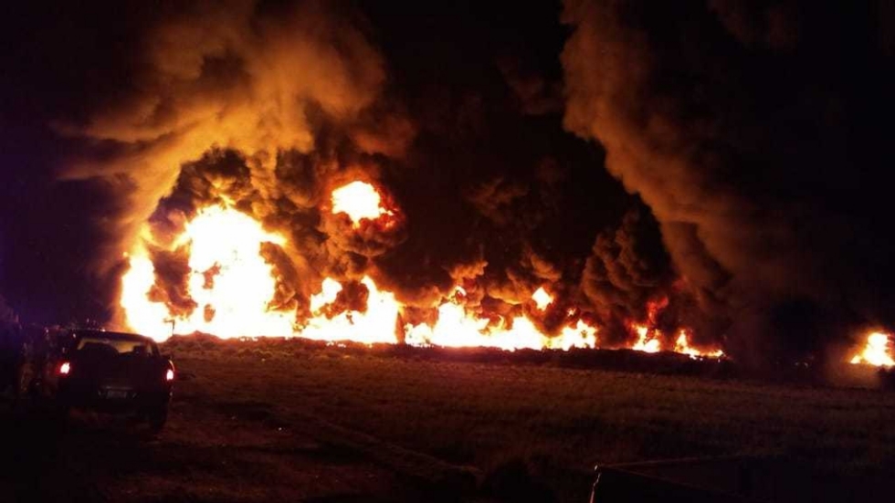 Se incendia ducto de Pemex en Hidalgo