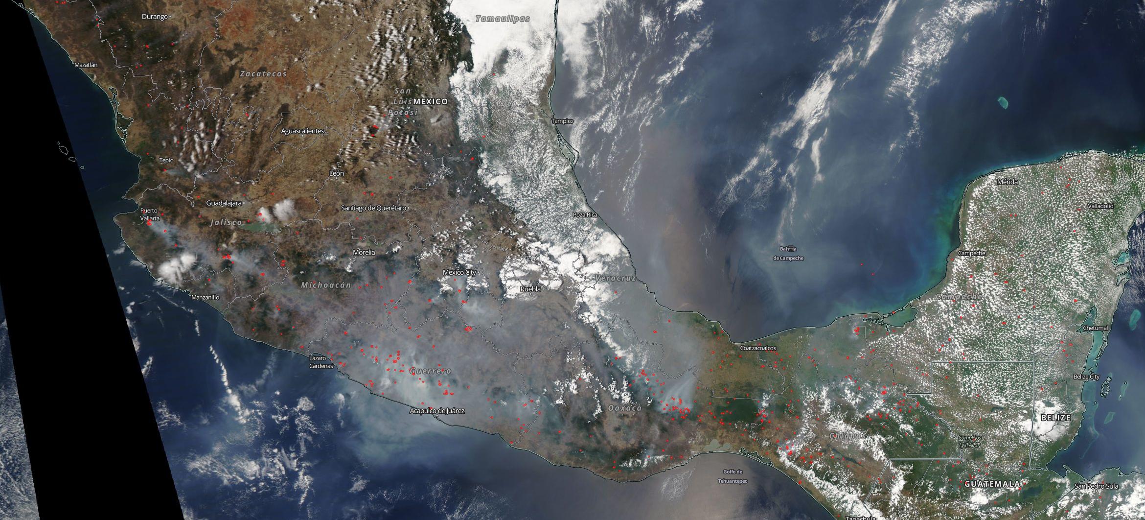 Los incendios forestales en México vistos por la NASA - incendios-forestales-mexico