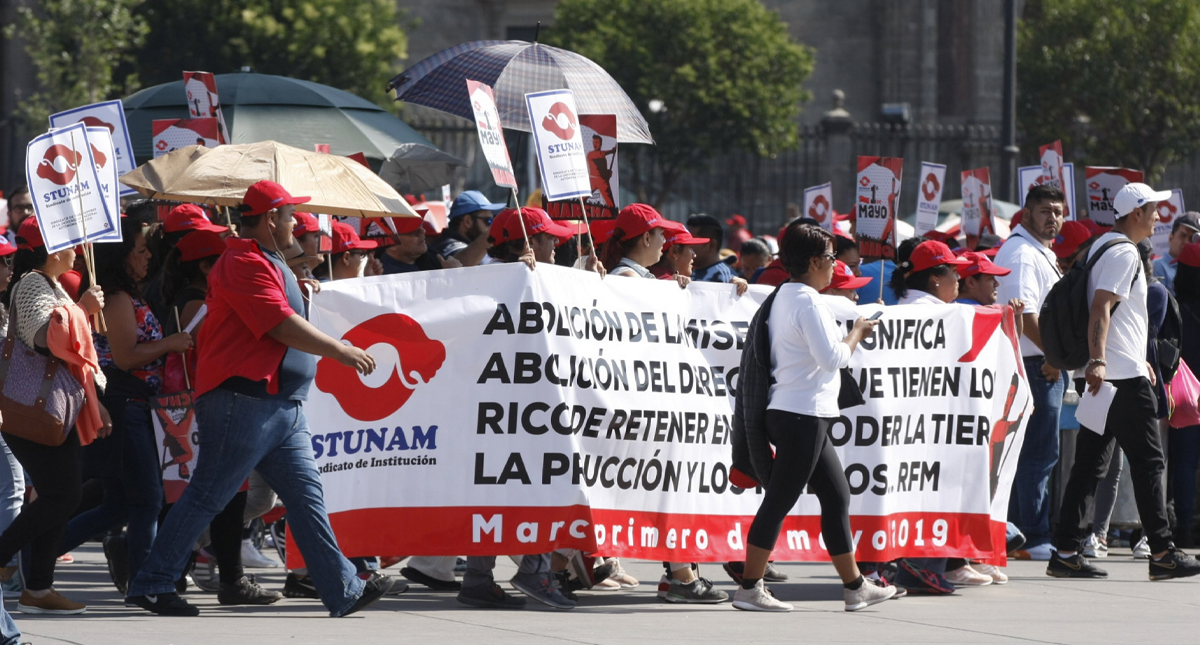 Marchas en México por el Día del Trabajo