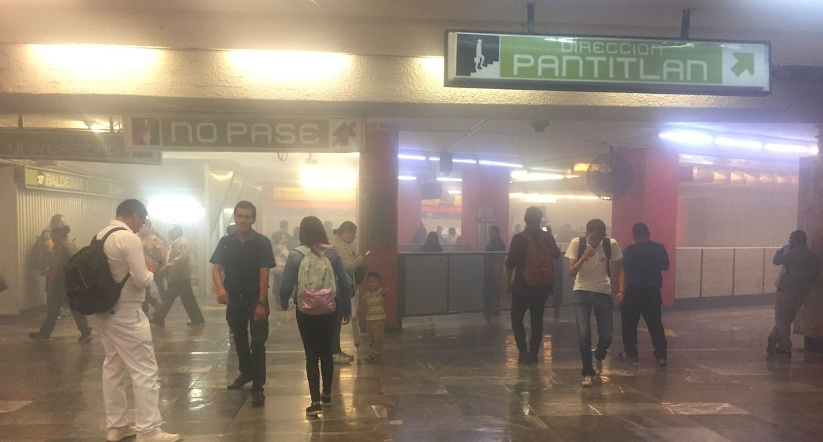 Desalojan convoy en la estación Balderas por presencia de humo