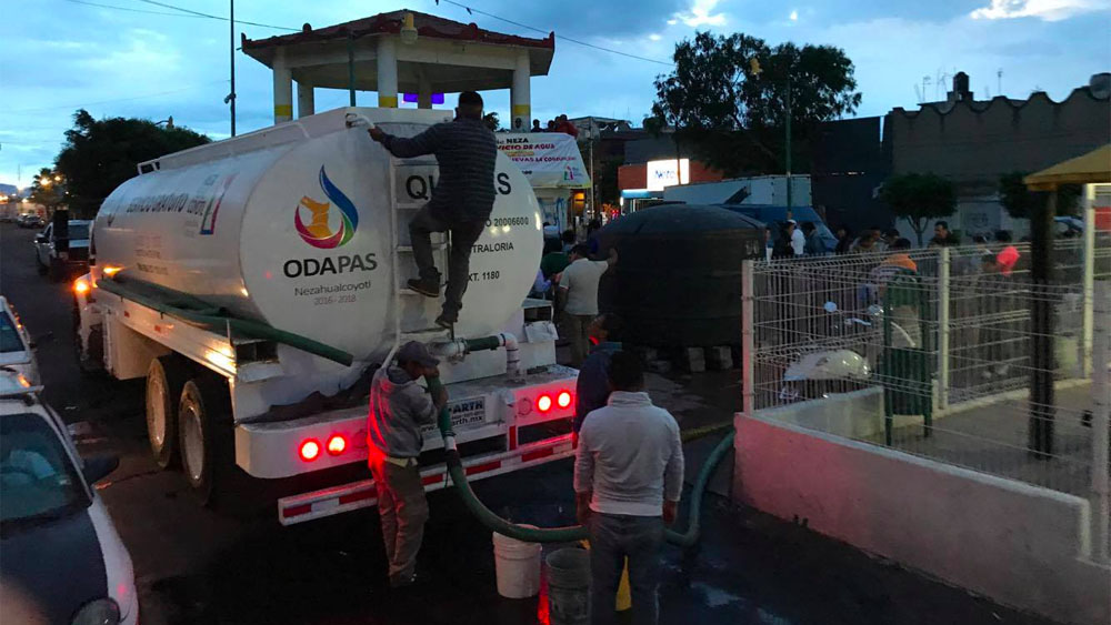 Recortan suministro de agua en Nezahualcóyotl