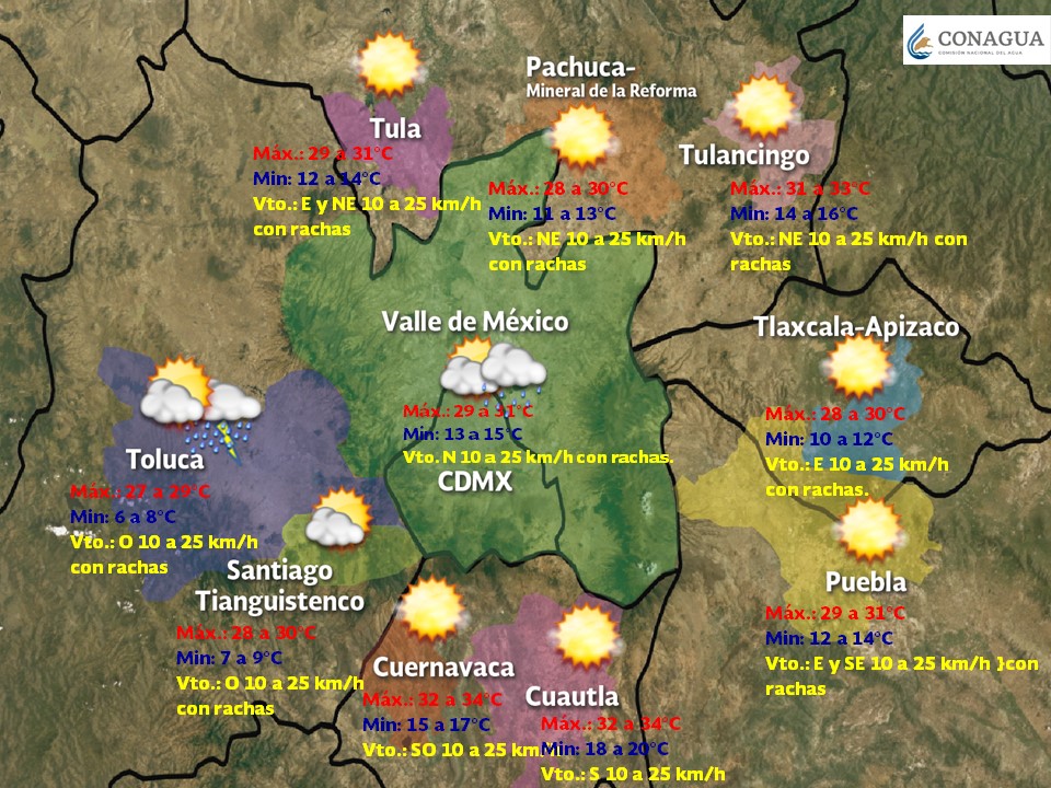 Ambiente caluroso y lluvias vespertinas en el Valle de México - temperaturas-calor-cdmx-1