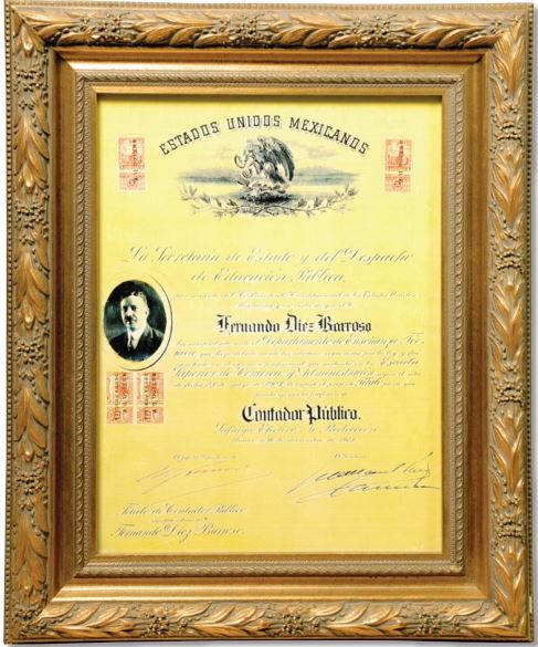 Hoy es Día del Contador Público en México - titulo-de-fernando-diez-barroso