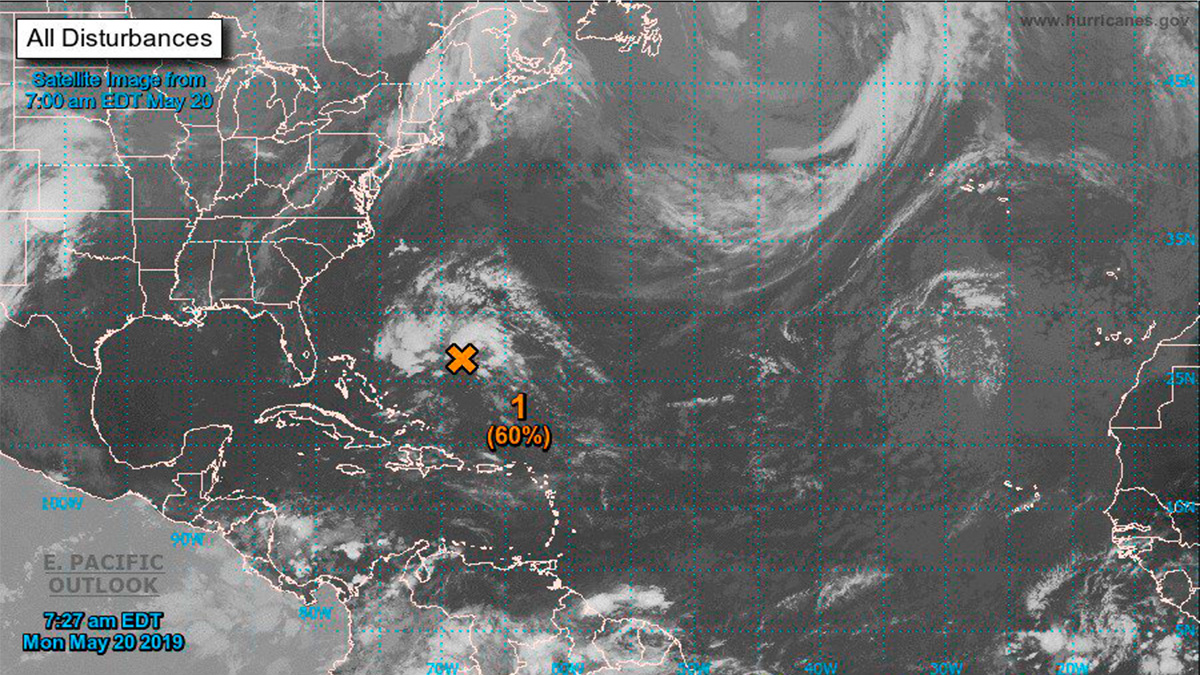 Primera tormenta del año en el Atlántico podría formarse esta noche Primera tormenta del año en el Atlántico podría formarse esta noche