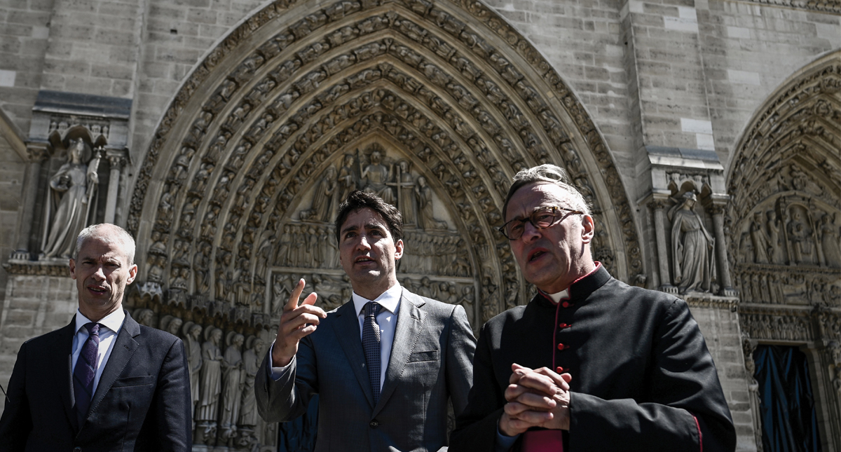 Todavía no se sabe si habrá dinero suficiente para reconstrucción de Notre Dame - trudeau-notre-dame
