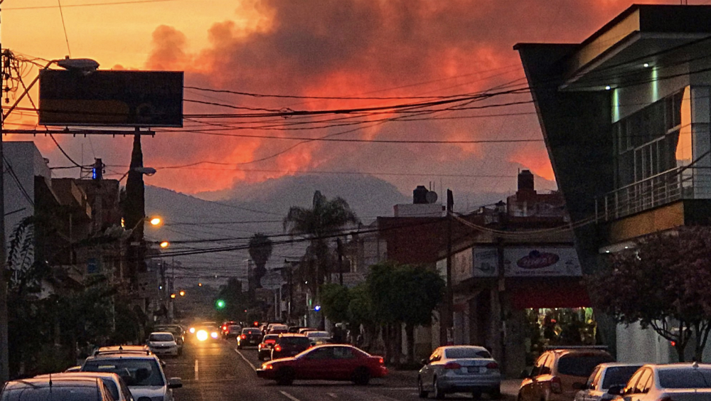 Incendio en bosque de Michoacán alcanza zona natural protegida