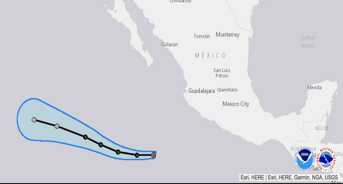Se forma ‘Alvin’, primera tormenta tropical del Pacífico