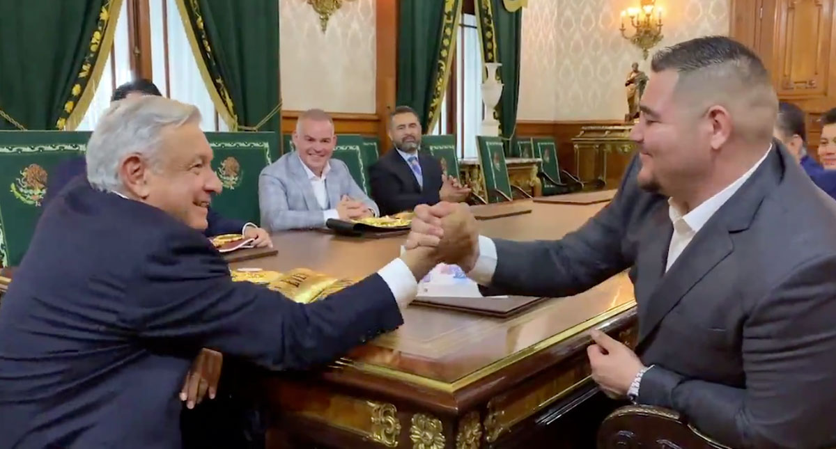#Video Andy Ruiz se reúne con López Obrador en Palacio Nacional