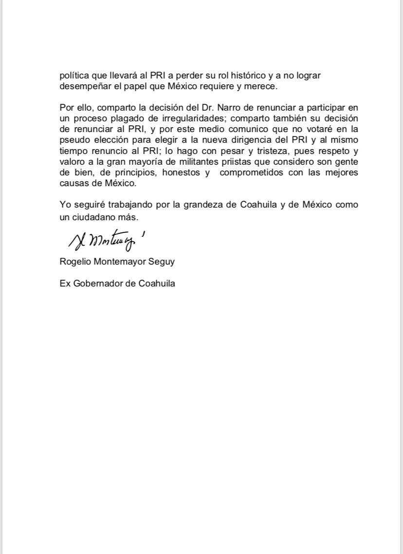 Exgobernador de Coahuila renuncia al PRI - carta-de-renuncia-al-pri-del-exgobernador-de-coahuila