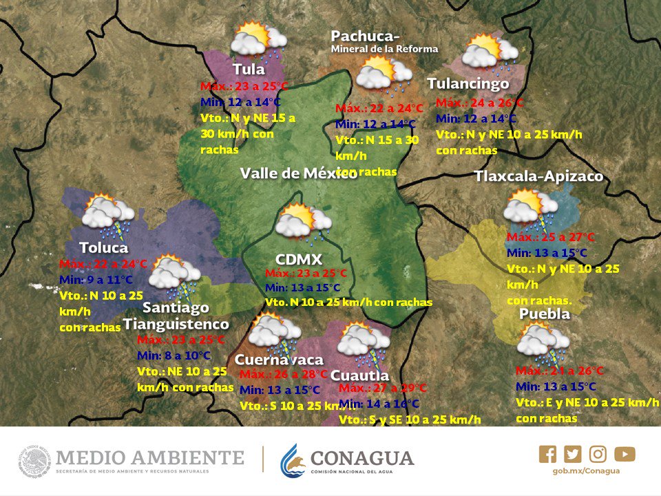 Prevén chubascos vespertinos en la Ciudad de México - chubascos-cdmx